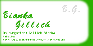 bianka gillich business card